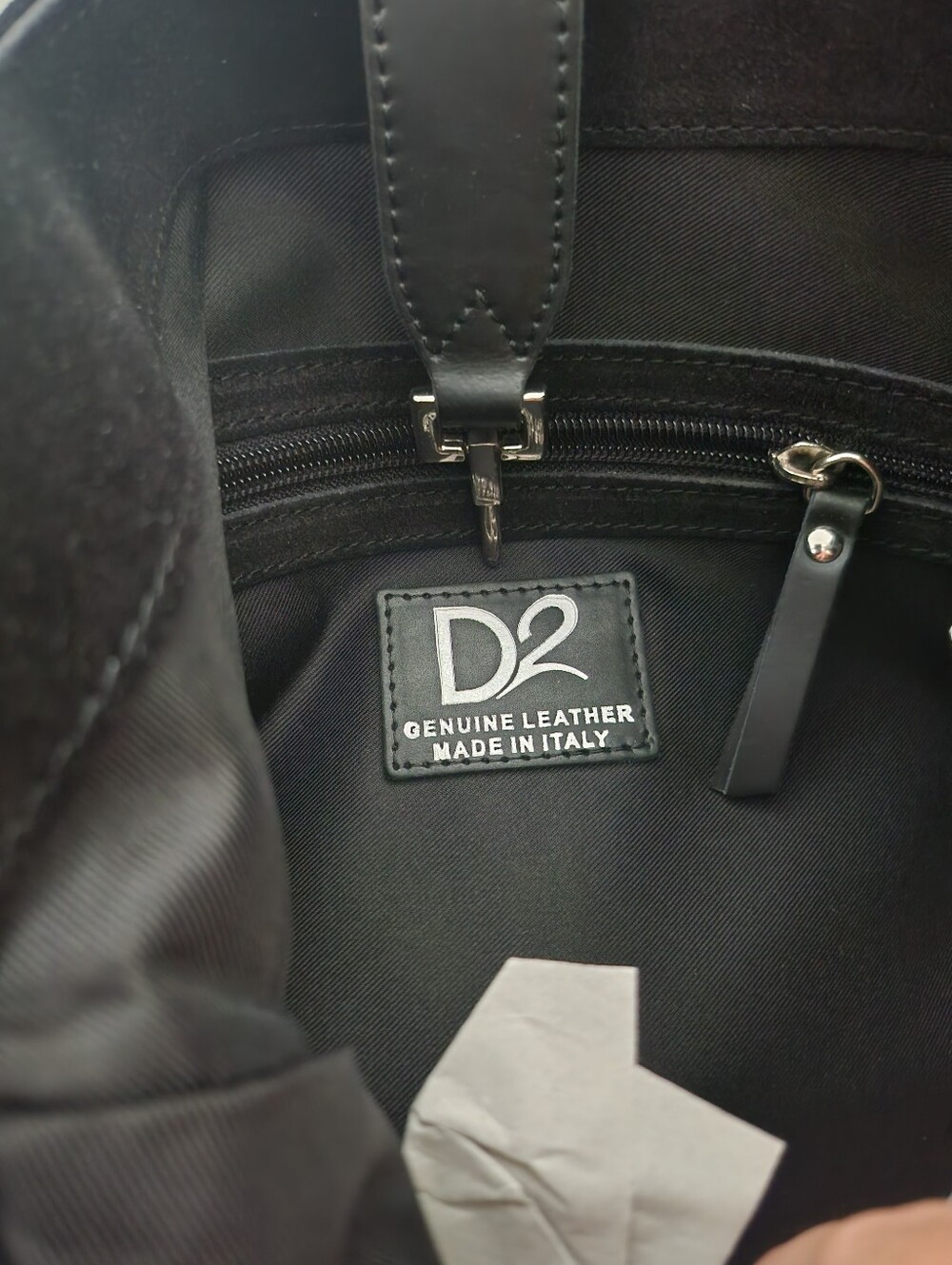 D2 Made in Italy Fringe suede leather bag NEW - Picture 6 of 8